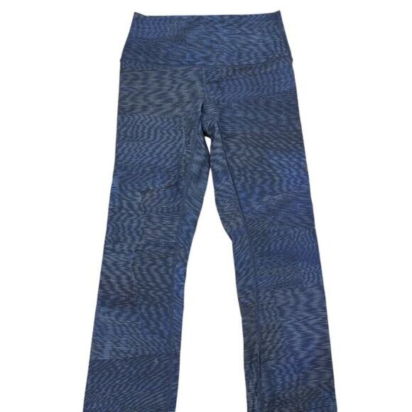 LULULEMON Wunder Under Hi-Rise 7/8 Tight Sz 4 Linear Flux Battleship Multi - Picture 5 of 8